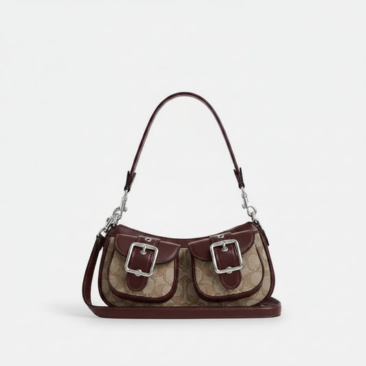 Patterned Jacquard Shoulder Bag