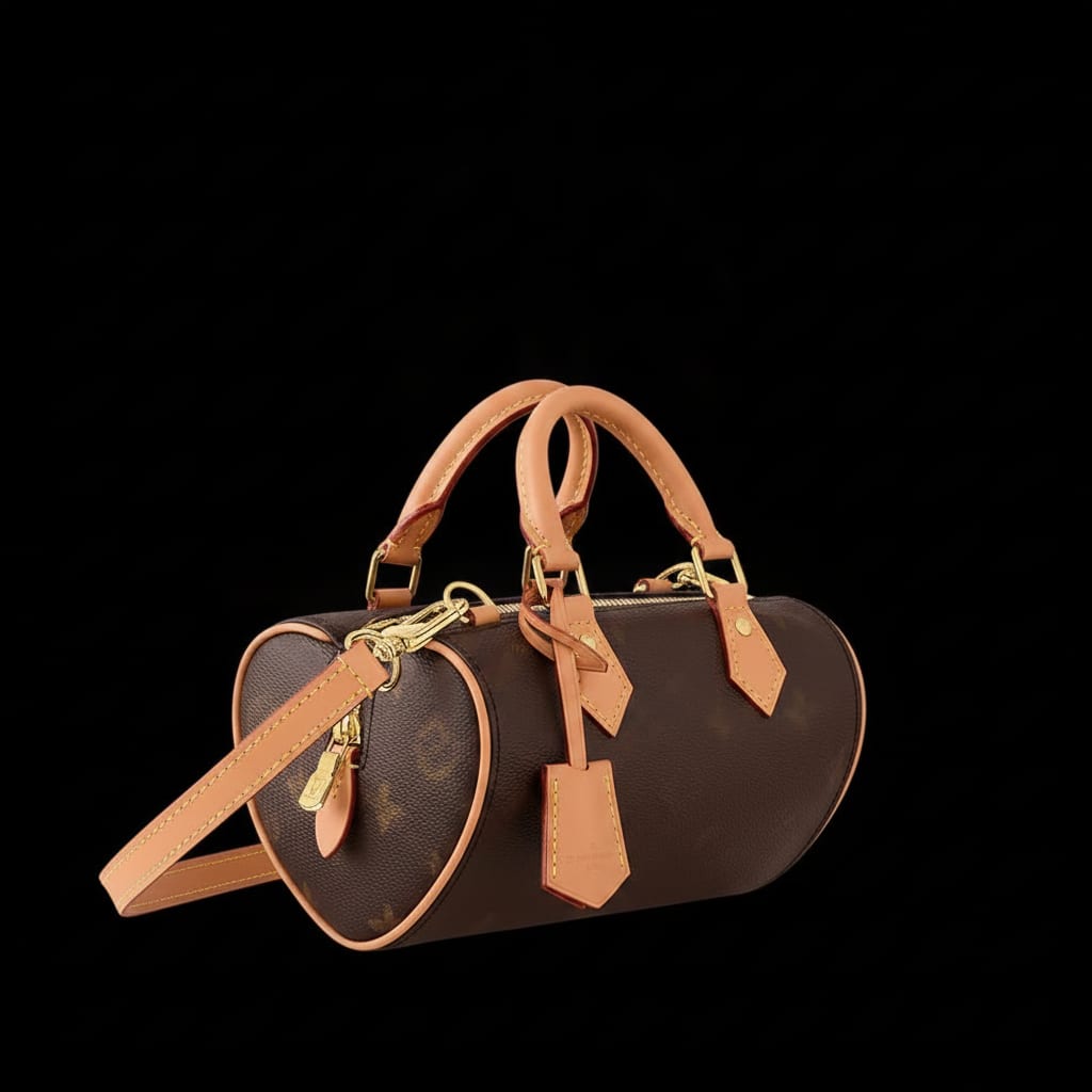 Miniature Barrel Handbag with Shoulder Strap